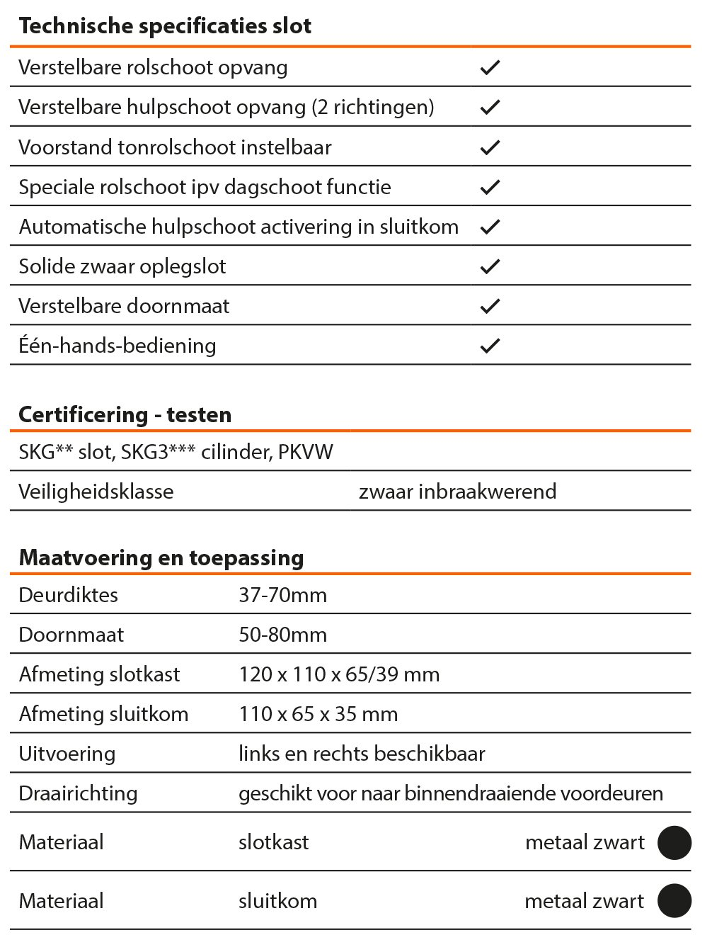 M&C oplegslot Matrix SKG***