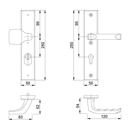 Hoppe London kerntrekbeslag knop/kruk SKG***