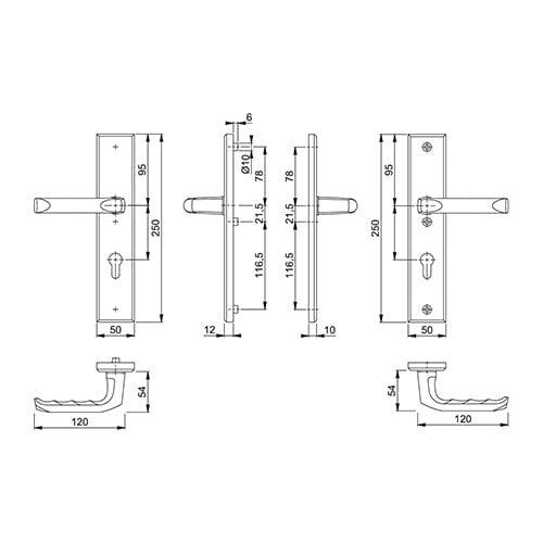 Hoppe London veiligheidsbeslag kruk/kruk PC92