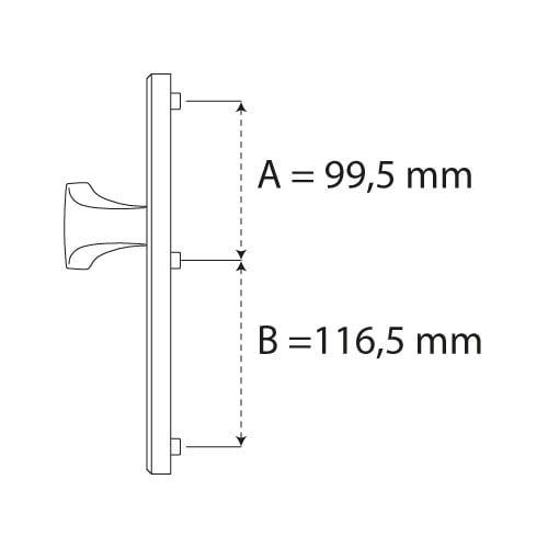 Hoppe London veiligheidsbeslag knop/kruk PC72